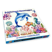 Laad afbeelding in Gallerij viewer, Chocolade Reep Kaart Gefeliciteerd Zwemtopper