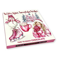 Laad afbeelding in Gallerij viewer, Chocolade Reep Kaart Winter Kisses Snowflakes Wishes