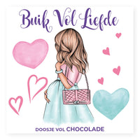 Laad afbeelding in Gallerij viewer, Chocolade Reep Kaart Buik Vol Liefde