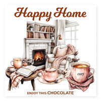Laad afbeelding in Gallerij viewer, Chocolade Reep Kaart Happy Home