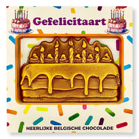 Laad afbeelding in Gallerij viewer, Chocoladevorm Gefelicitaart