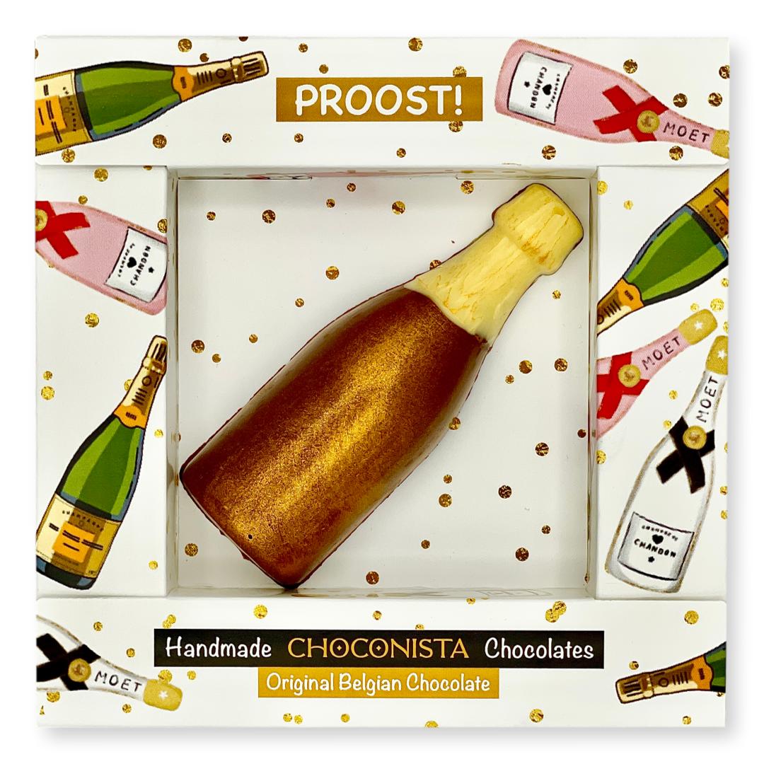 Chocolade Champagnefles Proost