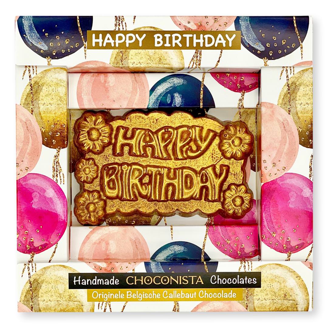 Chocolade Happy Birthday Badge