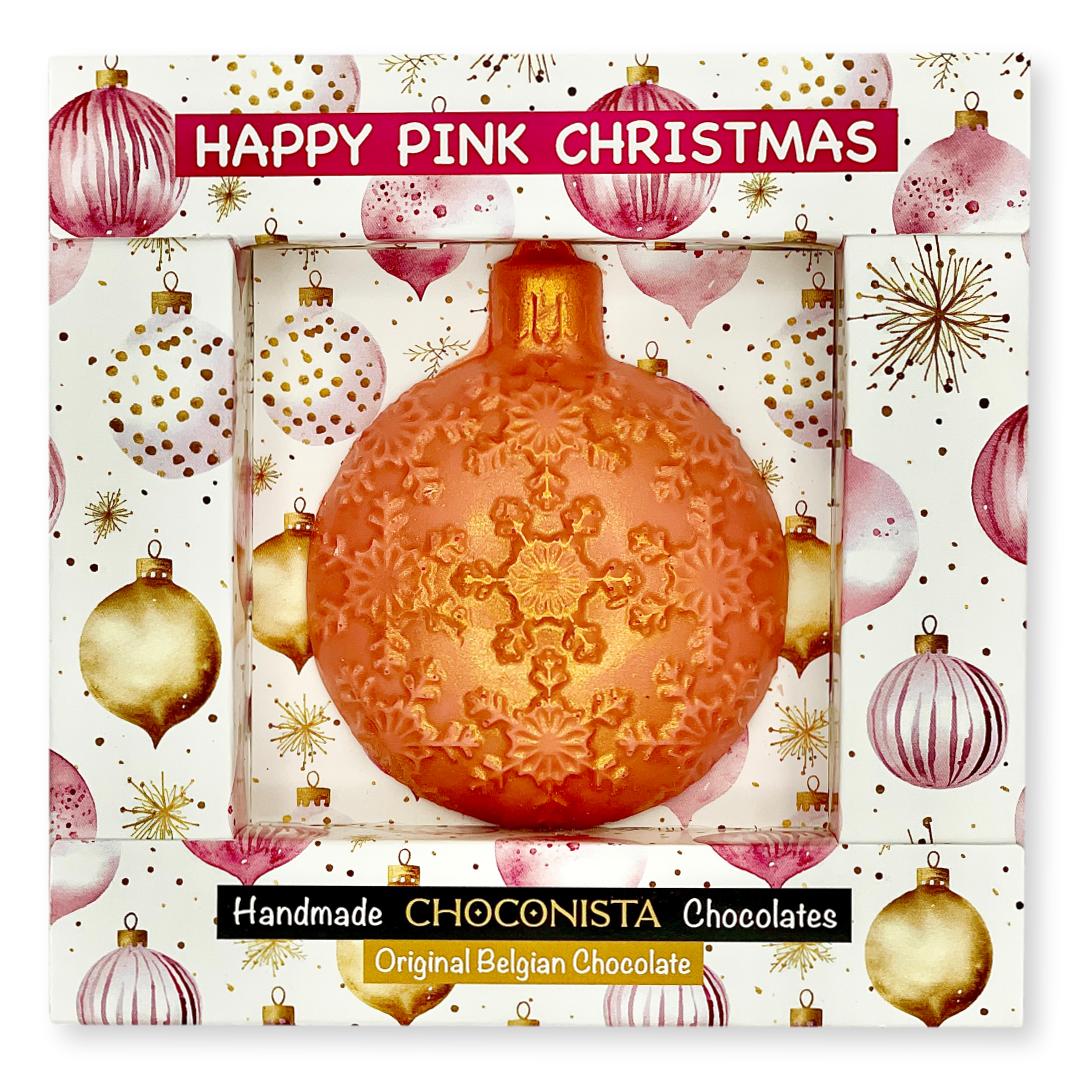 Chocolade Kerstbal Roze