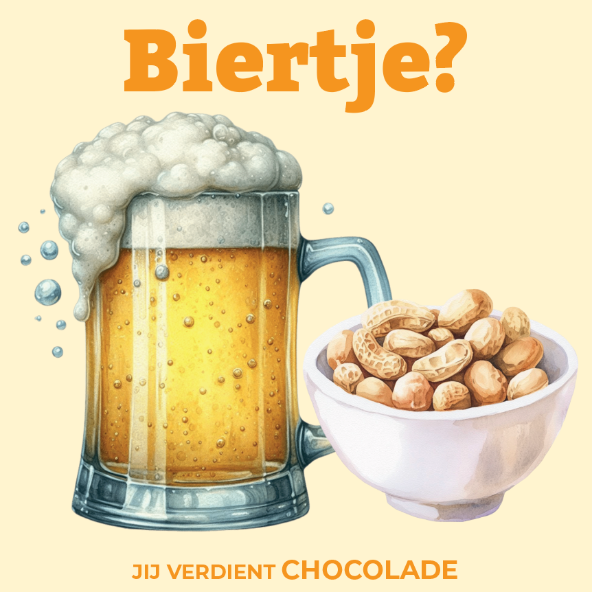 Chocolade Reep Kaart Biertje
