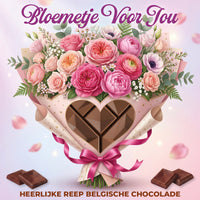 Laad afbeelding in Gallerij viewer, Chocolade Reep Kaart Bloemetje Voor Jou
