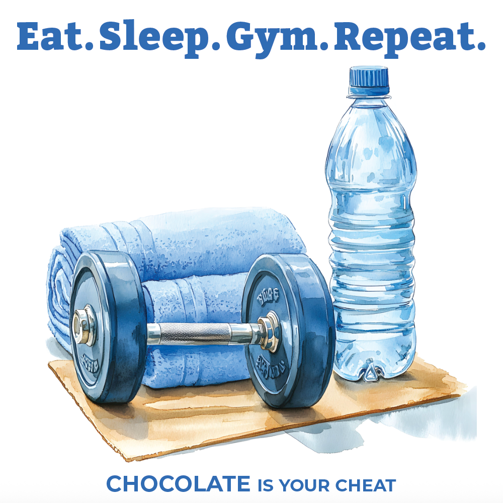 Chocolade Reep Kaart Eat Sleep Gym Repeat