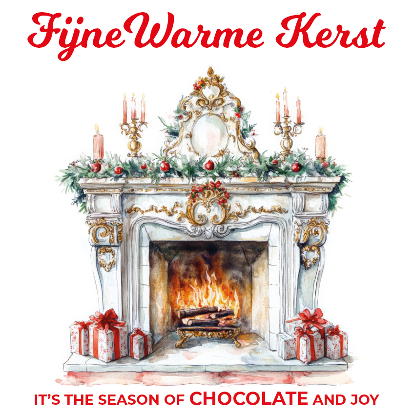 Chocolade Reep Kaart Fijne Warme Kerst
