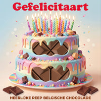 Laad afbeelding in Gallerij viewer, Chocolade Reep Kaart Gefelicitaart

