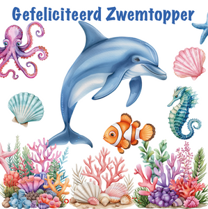 Chocolade Reep Kaart Gefeliciteerd Zwemtopper