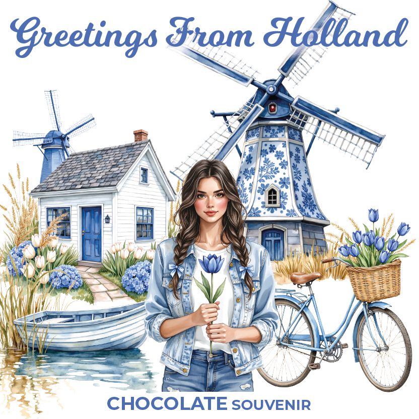 Chocolade Reep Kaart Greetings From Holland