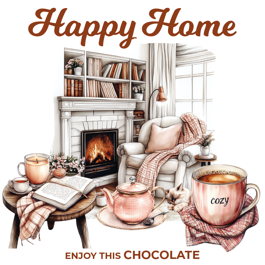 Chocolade Reep Kaart Happy Home