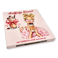 Laad afbeelding in Gallerij viewer, Chocolade Reep Kaart Koffietje Doen
