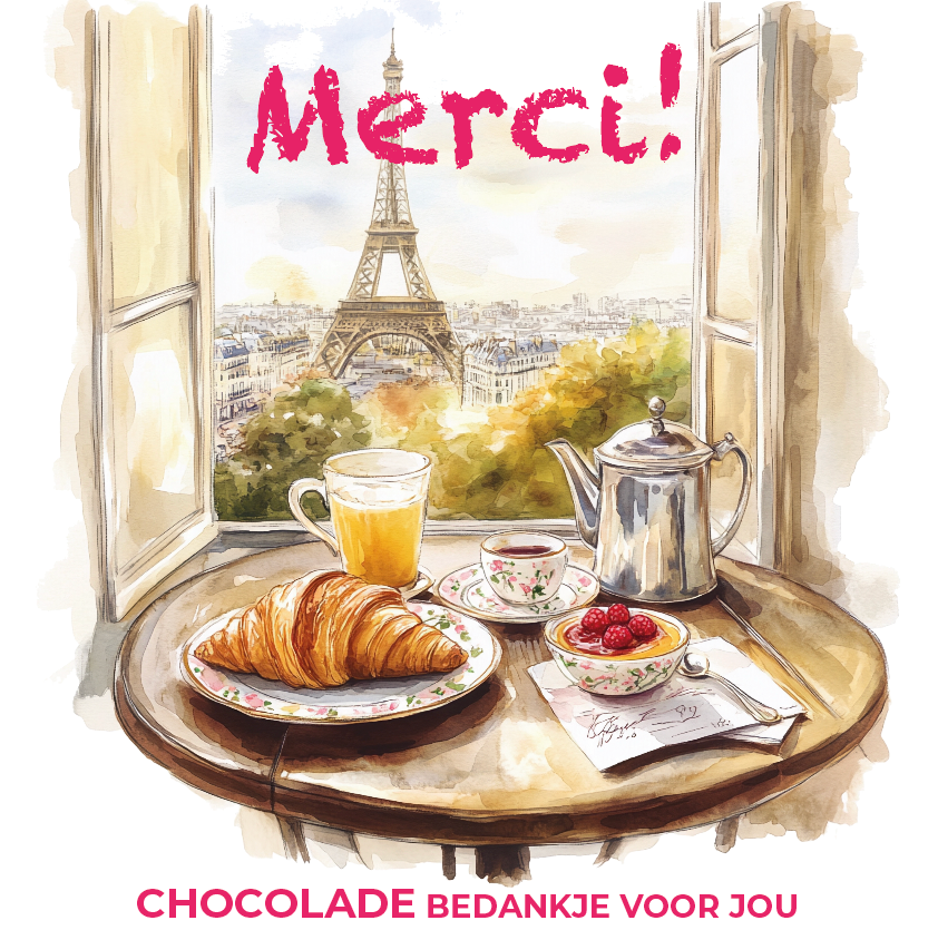 Chocolade Reep Kaart Merci