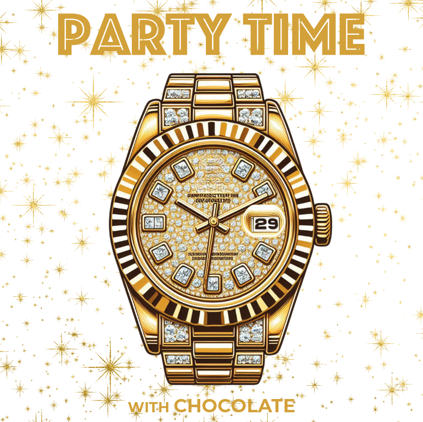 Chocolade Reep Kaart Party Time