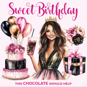 Chocolade Reep Kaart Sweet Birthday