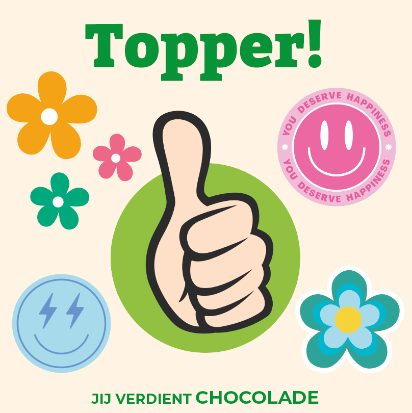 Chocolade Reep Kaart Topper