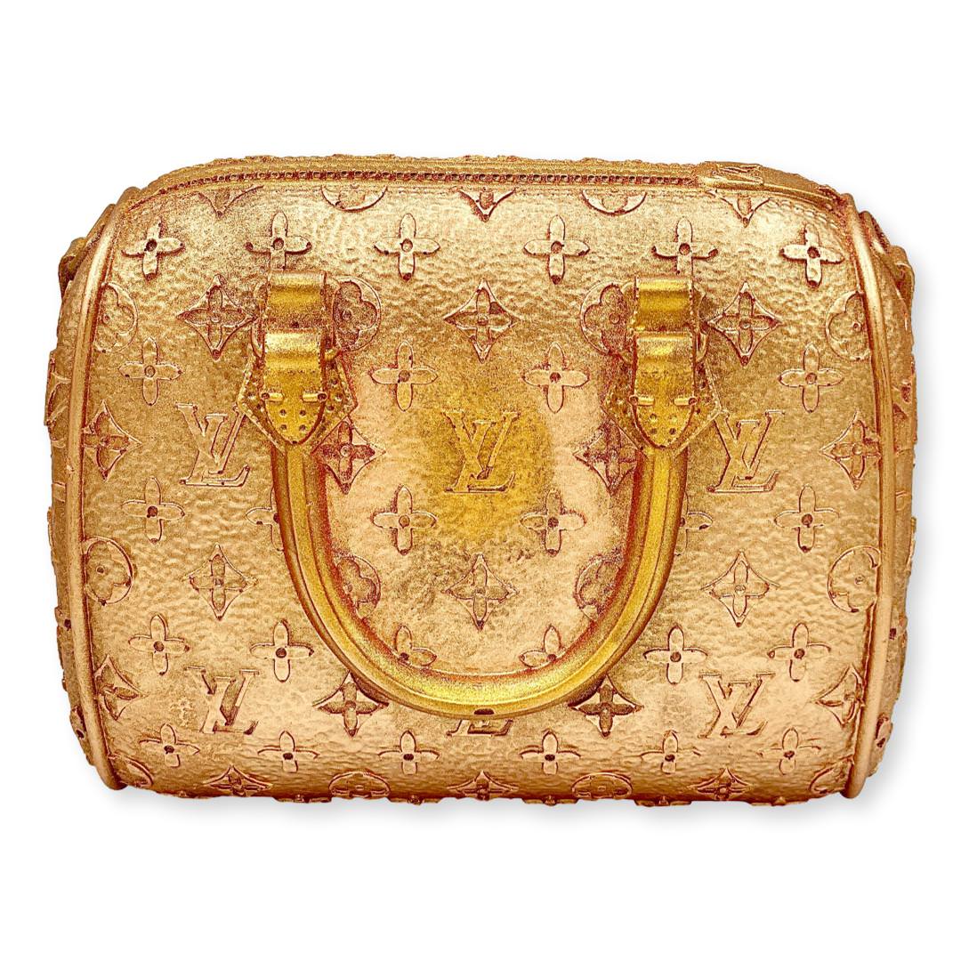 Chocolade Handtas Louis Vuitton Classic Goud