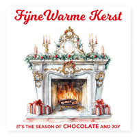 Laad afbeelding in Gallerij viewer, Chocolade Reep Kaart Fijne Warme Kerst

