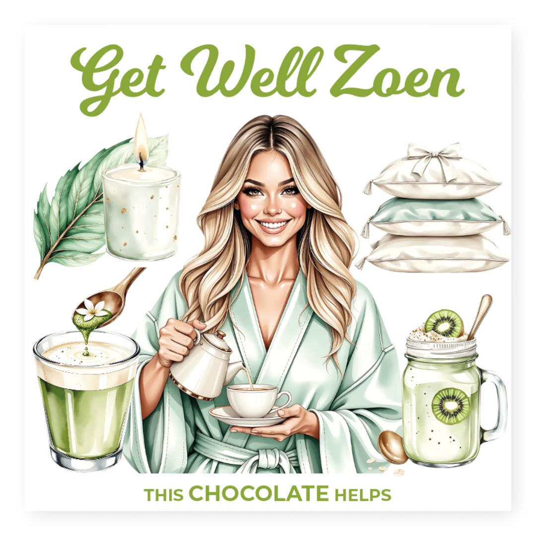 Chocolade Reep Kaart Get Well Zoen