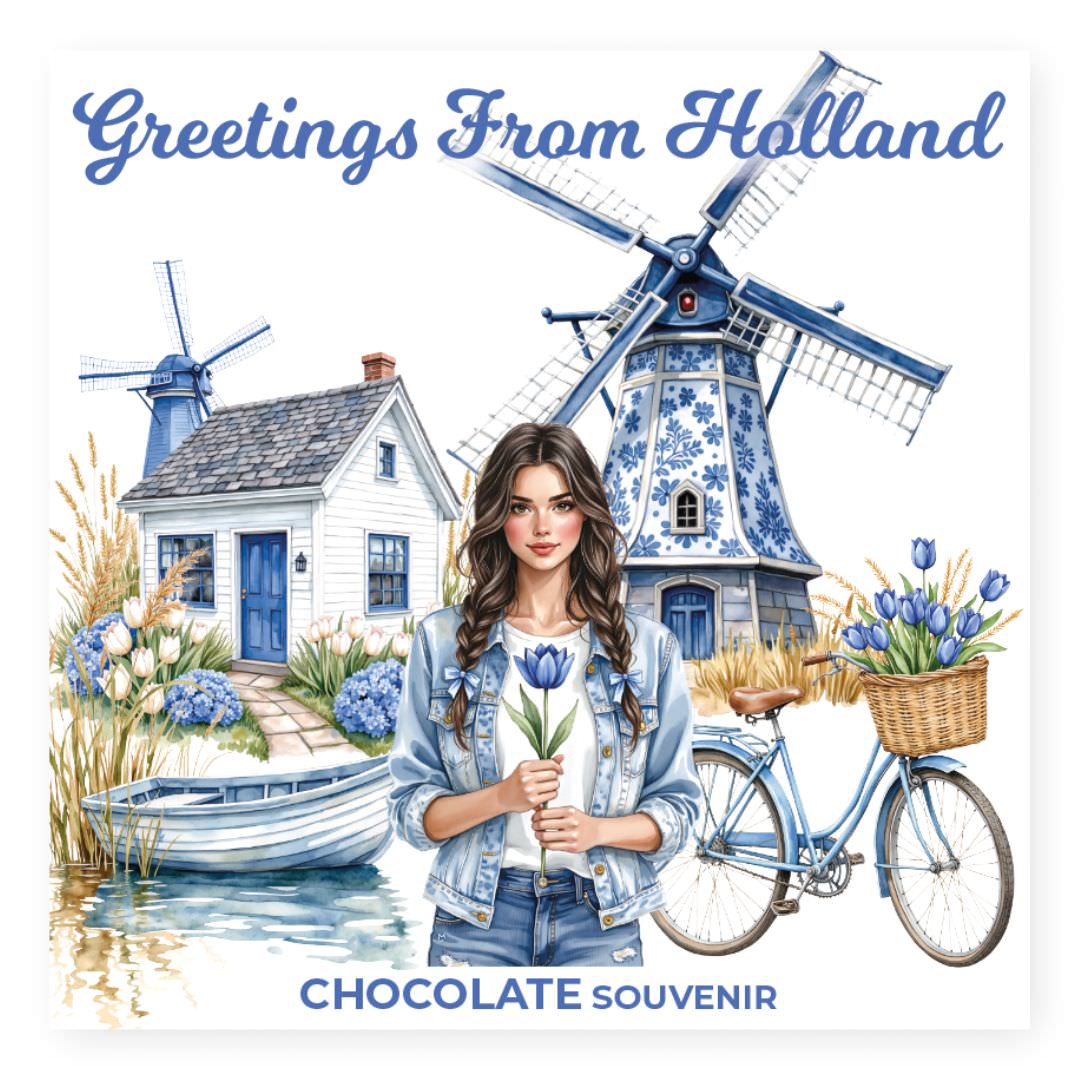 Chocolade Reep Kaart Greetings From Holland