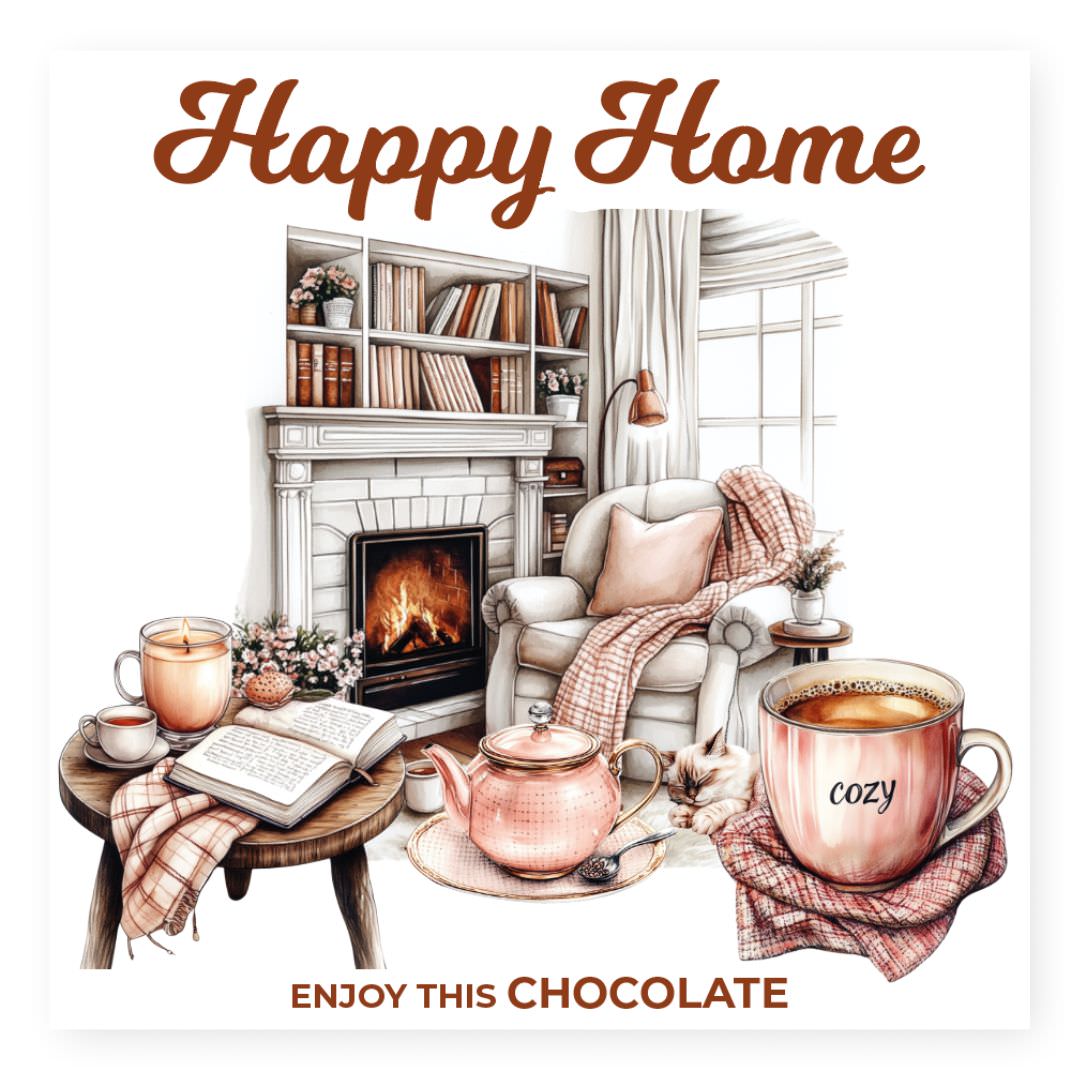 Chocolade Reep Kaart Happy Home