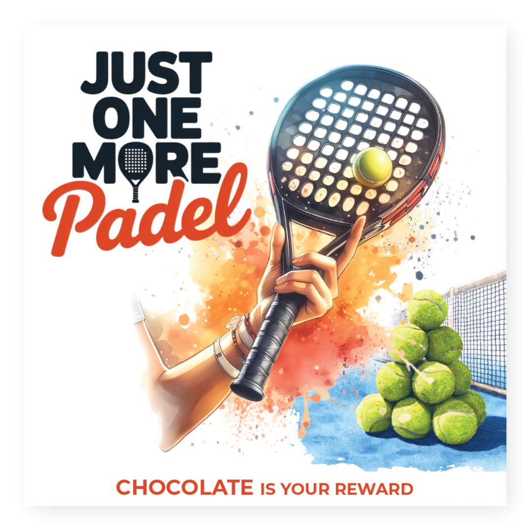 Chocolade Reep Kaart Just One More Padel