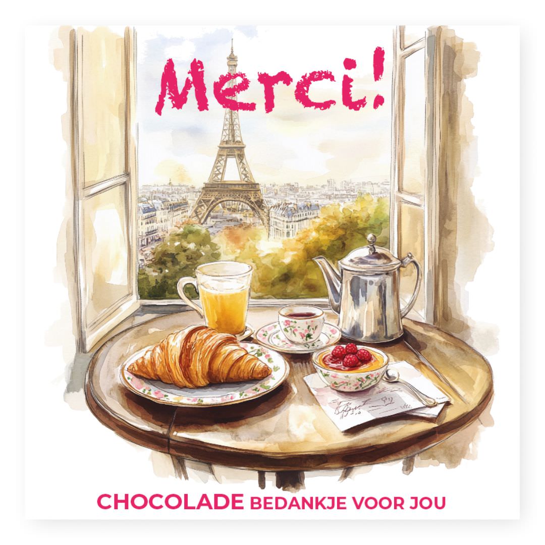 Chocolade Reep Kaart Merci