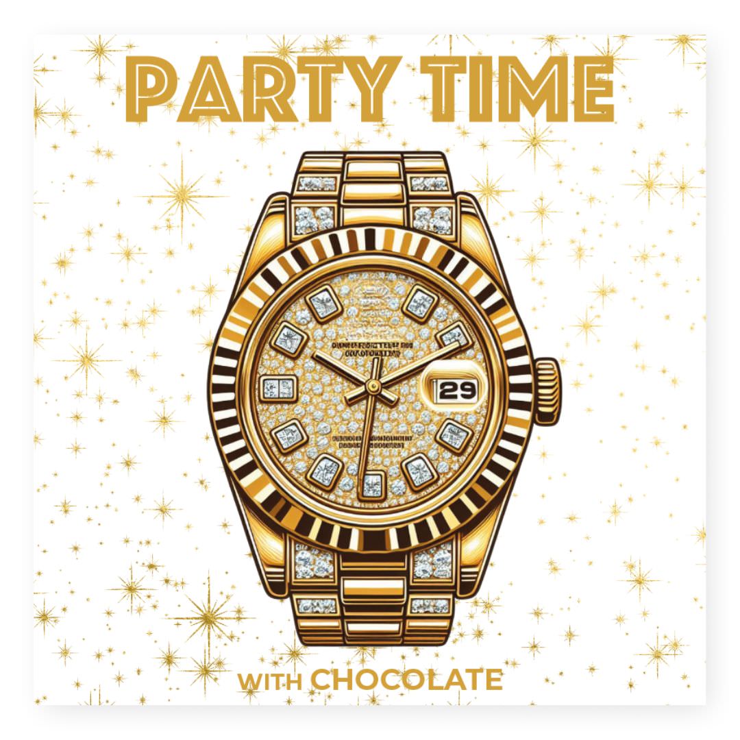 Chocolade Reep Kaart Party Time