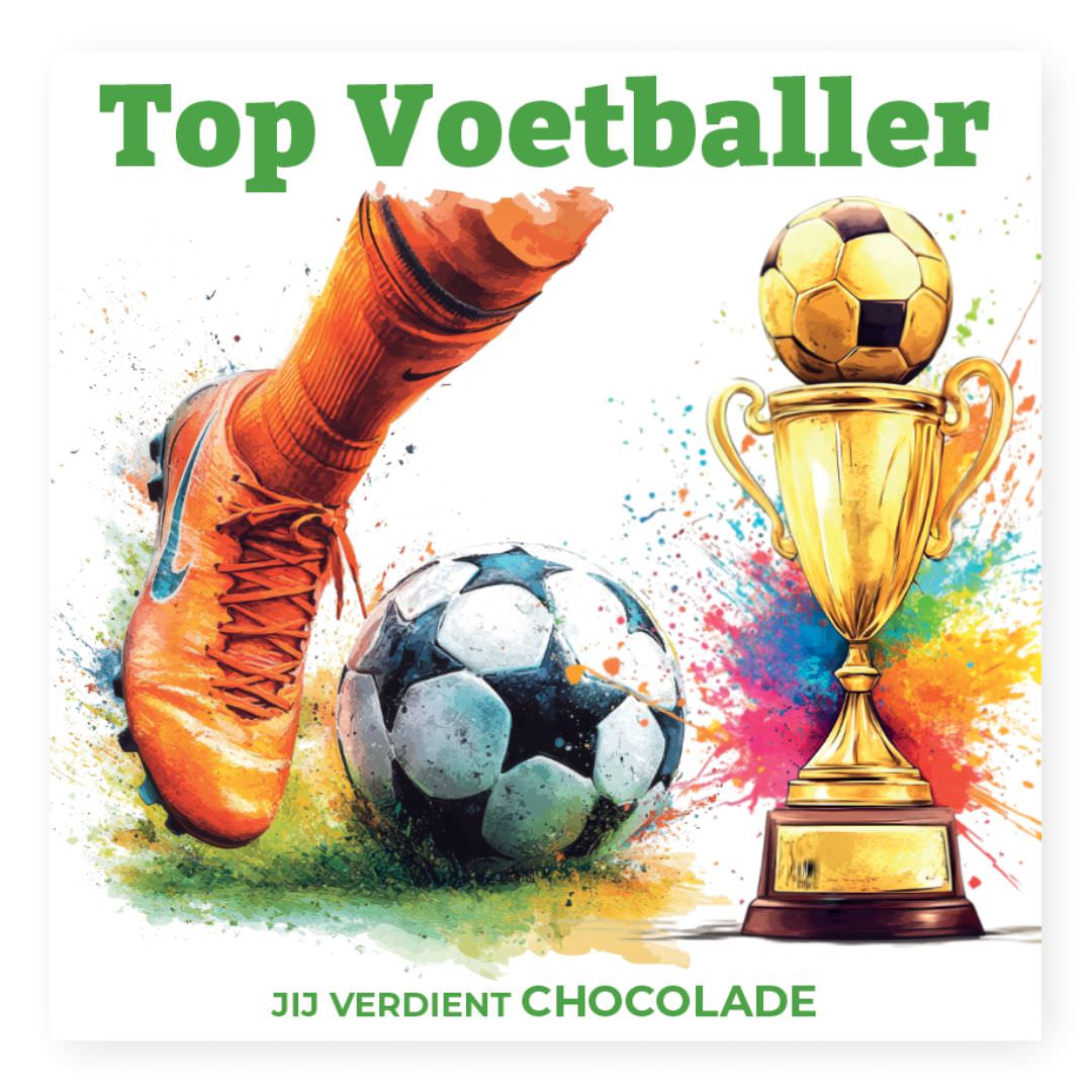 Chocolade Reep Kaart Top Voetballer