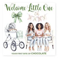 Laad afbeelding in Gallerij viewer, Chocolade Reep Kaart Welcome Little One
