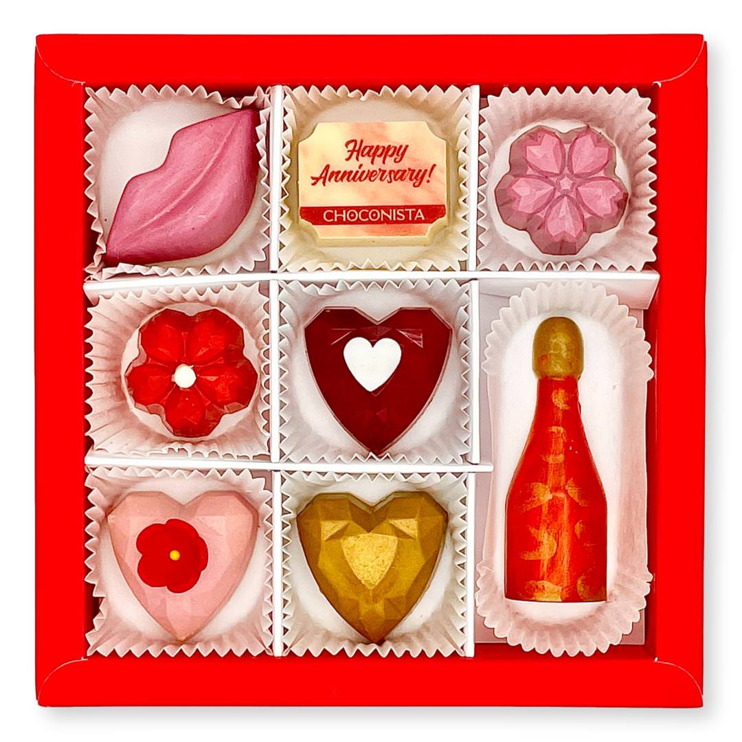 Foto brievenbus chocolade cadeau box ‘Happy Anniversary!’ bestellen
