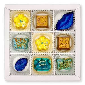 Foto brievenbus chocolade cadeau box ‘Good Luck!’ bestellen