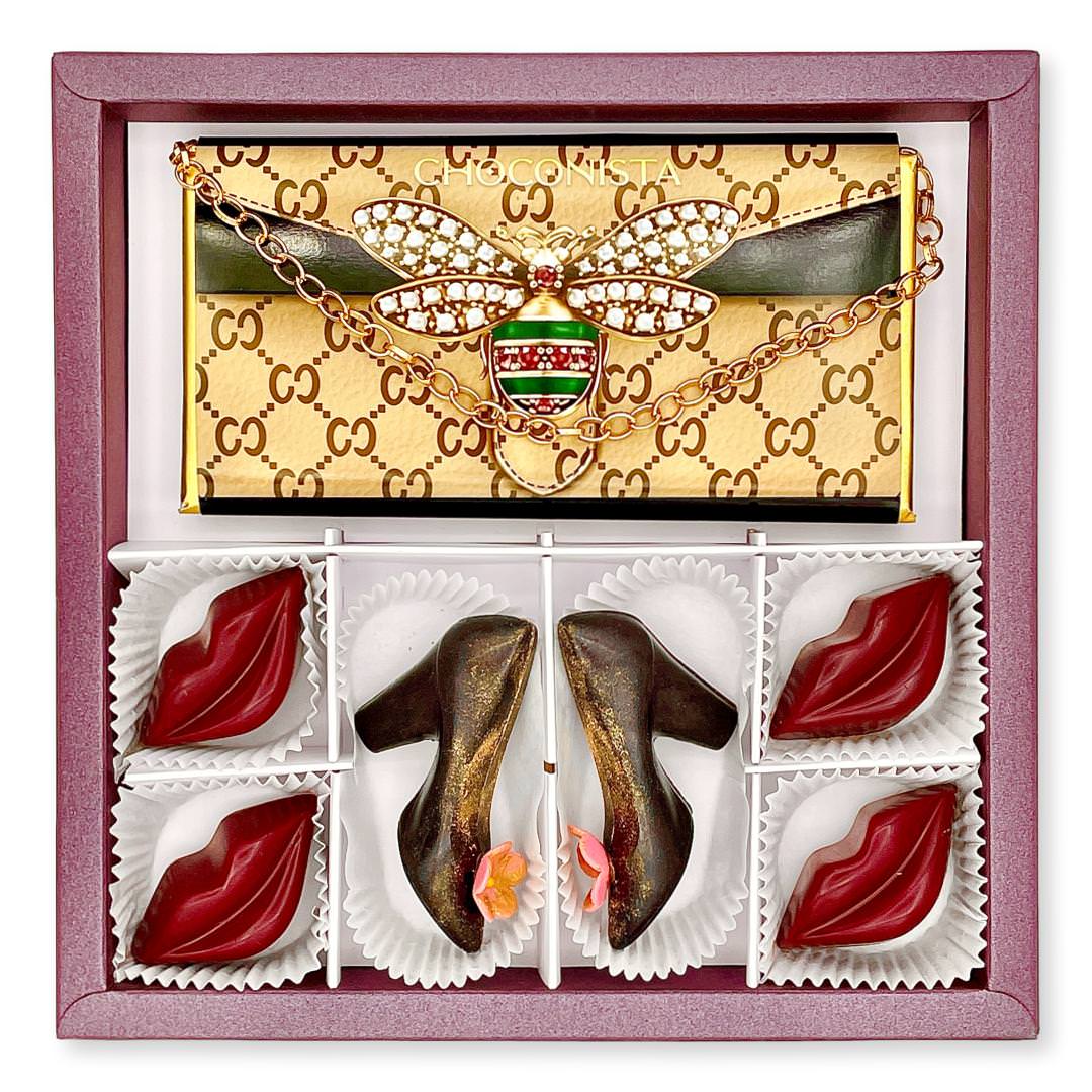 Foto brievenbus chocolade cadeau ‘Mini Bag Box Stella’ kopen