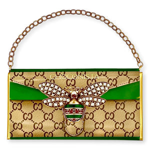 Foto brievenbus chocolade reep ‘Mini Bag Gigi Green’ kopen
