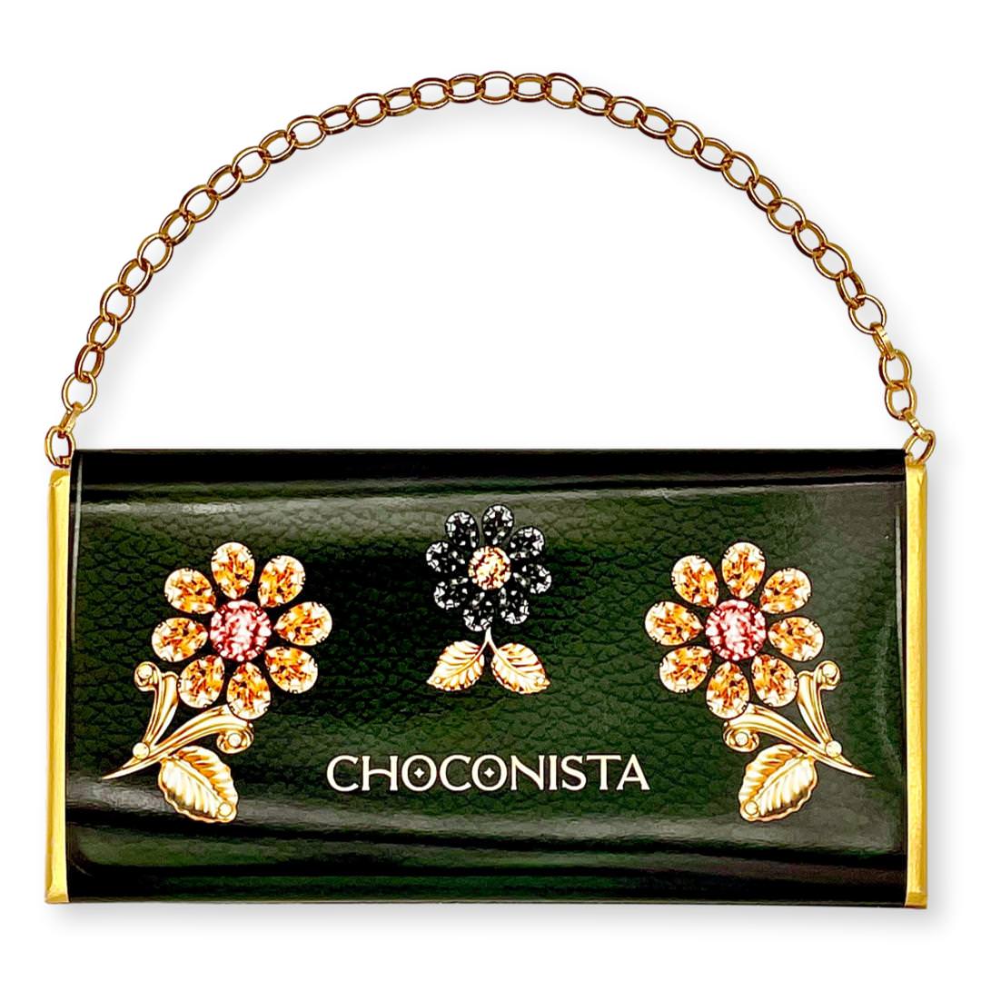 Foto brievenbus chocolade reep ‘Mini Bag Bloom Black’ kopen